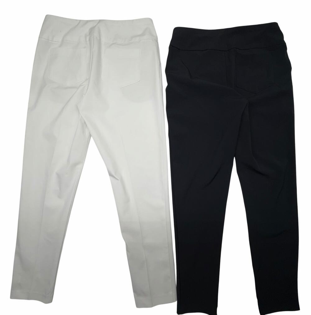 Lilly Pulitzer Luxletic Women’s Pants Lot of 2 Sz 6 Black White Stretch Pull On
